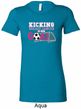 Kicking Breast Cancer is Our Goal Ladies Longer Length Shirt