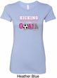 Kicking Breast Cancer is Our Goal Ladies Longer Length Shirt