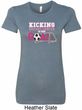 Kicking Breast Cancer is Our Goal Ladies Longer Length Shirt