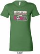 Kicking Breast Cancer is Our Goal Ladies Longer Length Shirt