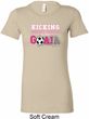 Kicking Breast Cancer is Our Goal Ladies Longer Length Shirt