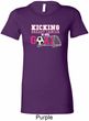 Kicking Breast Cancer is Our Goal Ladies Longer Length Shirt