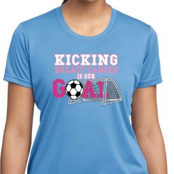 Kicking Breast Cancer is Our Goal Ladies Moisture Wicking Shirt Kicking Breast Cancer is Our Goal Ladies Moisture Wicking Shirt