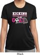 Kicking Breast Cancer is Our Goal Ladies Moisture Wicking Shirt