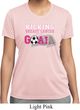 Kicking Breast Cancer is Our Goal Ladies Moisture Wicking Shirt