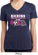 Kicking Breast Cancer is Our Goal Ladies Moisture Wicking V-neck Shirt