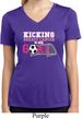 Kicking Breast Cancer is Our Goal Ladies Moisture Wicking V-neck Shirt