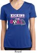 Kicking Breast Cancer is Our Goal Ladies Moisture Wicking V-neck Shirt