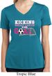 Kicking Breast Cancer is Our Goal Ladies Moisture Wicking V-neck Shirt