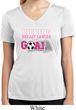 Kicking Breast Cancer is Our Goal Ladies Moisture Wicking V-neck Shirt