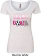 Kicking Breast Cancer is Our Goal Ladies Scoop Neck Shirt