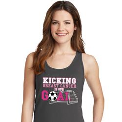 Kicking Breast Cancer is Our Goal Ladies Tank Top Kicking Breast Cancer is Our Goal Ladies Tank Top