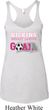 Kicking Breast Cancer is Our Goal Ladies Tri Blend Racerback Tank Top