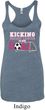 Kicking Breast Cancer is Our Goal Ladies Tri Blend Racerback Tank Top