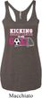 Kicking Breast Cancer is Our Goal Ladies Tri Blend Racerback Tank Top