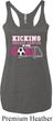 Kicking Breast Cancer is Our Goal Ladies Tri Blend Racerback Tank Top