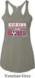 Kicking Breast Cancer is Our Goal Ladies Tri Blend Racerback Tank Top