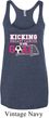 Kicking Breast Cancer is Our Goal Ladies Tri Blend Racerback Tank Top