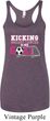 Kicking Breast Cancer is Our Goal Ladies Tri Blend Racerback Tank Top