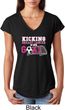 Kicking Breast Cancer is Our Goal Ladies Tri Blend V-Neck Shirt
