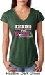 Kicking Breast Cancer is Our Goal Ladies Tri Blend V-Neck Shirt