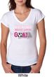 Kicking Breast Cancer is Our Goal Ladies Tri Blend V-Neck Shirt