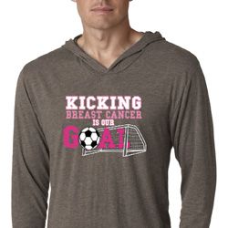 Kicking Breast Cancer is Our Goal Lightweight Hoodie Shirt