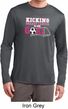 Kicking Breast Cancer is Our Goal Mens Dry Wicking Long Sleeve Shirt