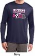 Kicking Breast Cancer is Our Goal Mens Dry Wicking Long Sleeve Shirt