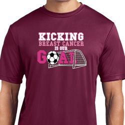 Kicking Breast Cancer is Our Goal Mens Moisture Wicking Shirt