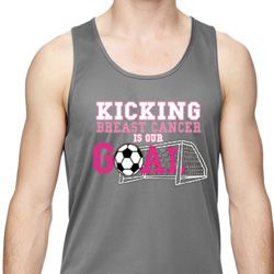 Kicking Breast Cancer is Our Goal Mens Moisture Wicking Tanktop