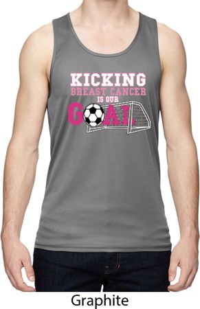 Kicking Breast Cancer is Our Goal Mens Moisture Wicking Tanktop