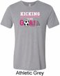 Kicking Breast Cancer is Our Goal Mens Tri Blend Crewneck Shirt