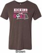 Kicking Breast Cancer is Our Goal Mens Tri Blend Crewneck Shirt