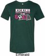 Kicking Breast Cancer is Our Goal Mens Tri Blend Crewneck Shirt