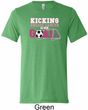 Kicking Breast Cancer is Our Goal Mens Tri Blend Crewneck Shirt