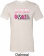 Kicking Breast Cancer is Our Goal Mens Tri Blend Crewneck Shirt
