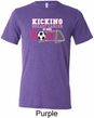 Kicking Breast Cancer is Our Goal Mens Tri Blend Crewneck Shirt