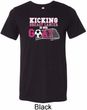 Kicking Breast Cancer is Our Goal Mens Tri Blend Crewneck Shirt