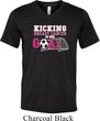 Kicking Breast Cancer is Our Goal Mens Tri Blend V-neck Shirt