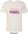 Kicking Breast Cancer is Our Goal Mens Tri Blend V-neck Shirt