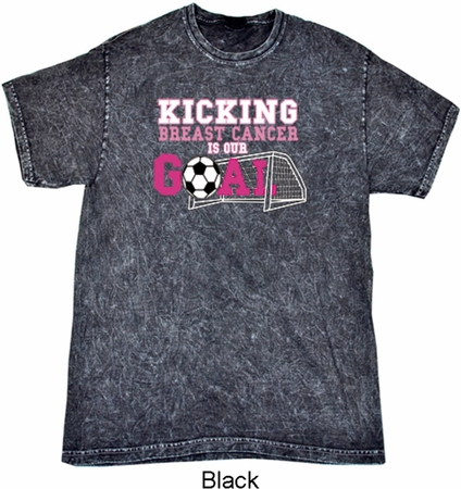 Kicking Breast Cancer is Our Goal Mineral Tie Dye Shirt
