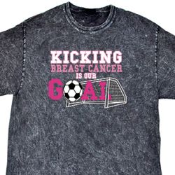 Kicking Breast Cancer is Our Goal Mineral Tie Dye Shirt