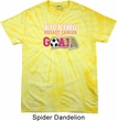 Kicking Breast Cancer is Our Goal Spider Tie Dye Shirt