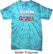 Kicking Breast Cancer is Our Goal Spider Tie Dye Shirt
