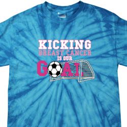 Kicking Breast Cancer is Our Goal Spider Tie Dye Shirt