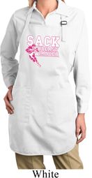 Kicking Breast Cancer Ladies Full Length Apron with Pockets Kicking Breast Cancer Ladies Full Length Apron with Pockets