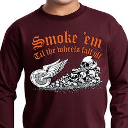 Kids Biker Shirt Smoke Em Sleeve Tee T-Shirt