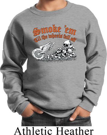 Kids Biker Sweatshirt Smoke Em Sweat Shirt