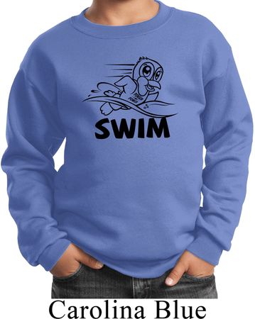 Kids Black Penguin Power Swim Youth Sweatshirt